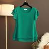 Women Summer Blouse Loose Oversized Short Sleeve O Neck Shirt Female Tops