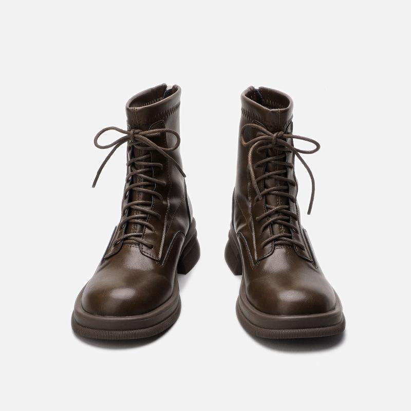 Осенние и зимние женские одинарные ботинки в британском стиле — фото 5