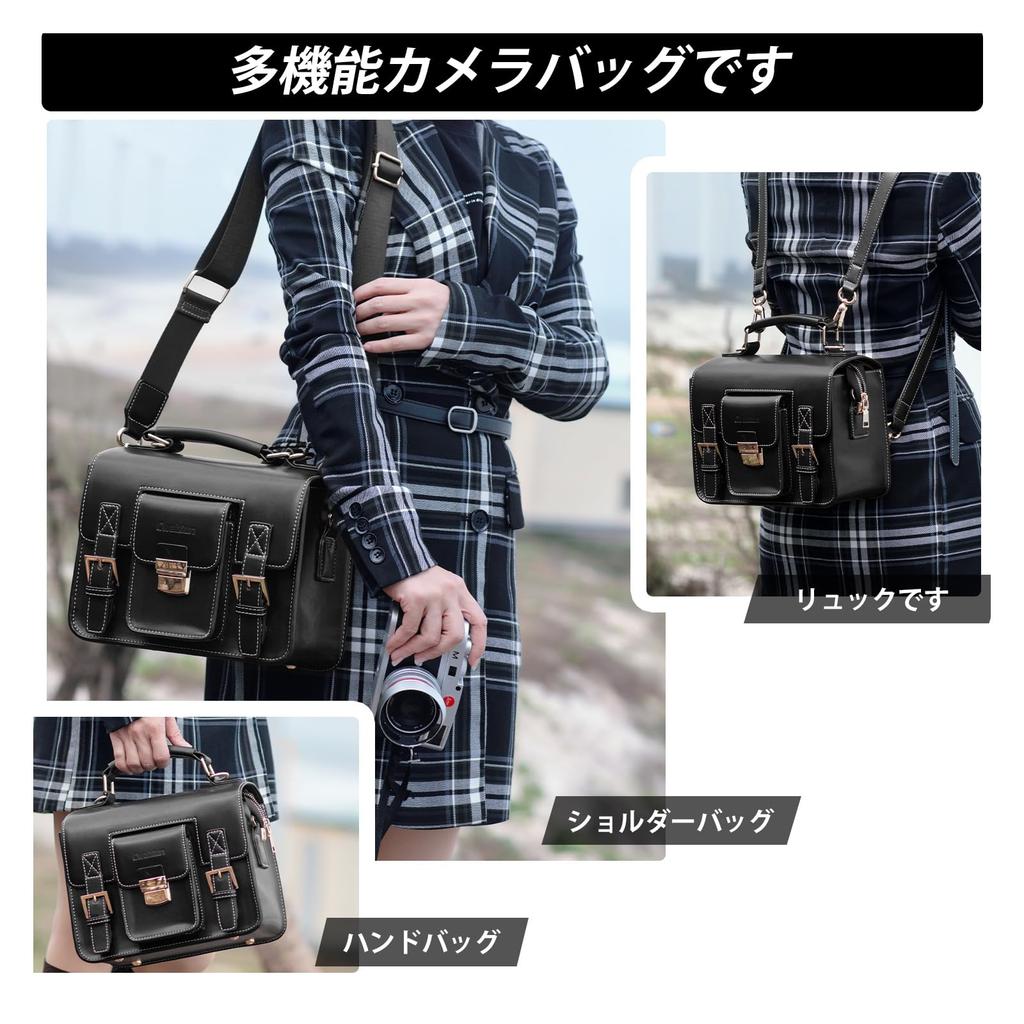 Cwatcun Camera Bag British SLR Camera Travel Photography Bag for and Fuji Digital and Accessories Size Backpack, Style, Bag, Canon, Nikon, Sony,