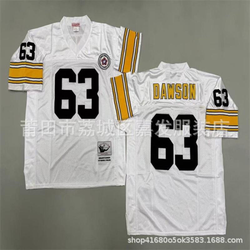 Pittsburgh Steelers Vintage NFL Football Jersey Men Cotton Embroidered Training Shirt Rugby Sport Wear