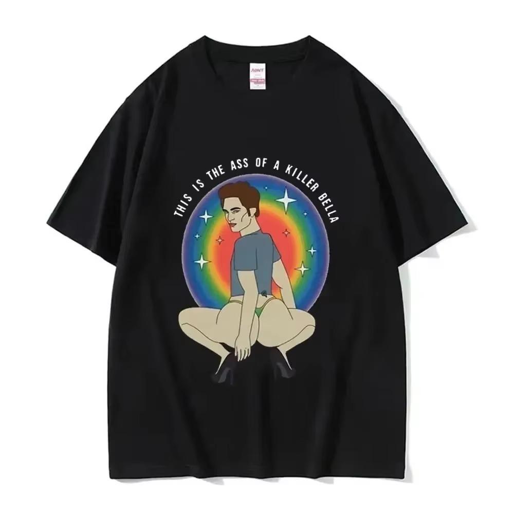 Daddy's Girl Robert Pattinson Men Women Print Cotton T Shirt Twilight Saga Vintage 90s Short Sleeve Tshirt Oversized T-shirts