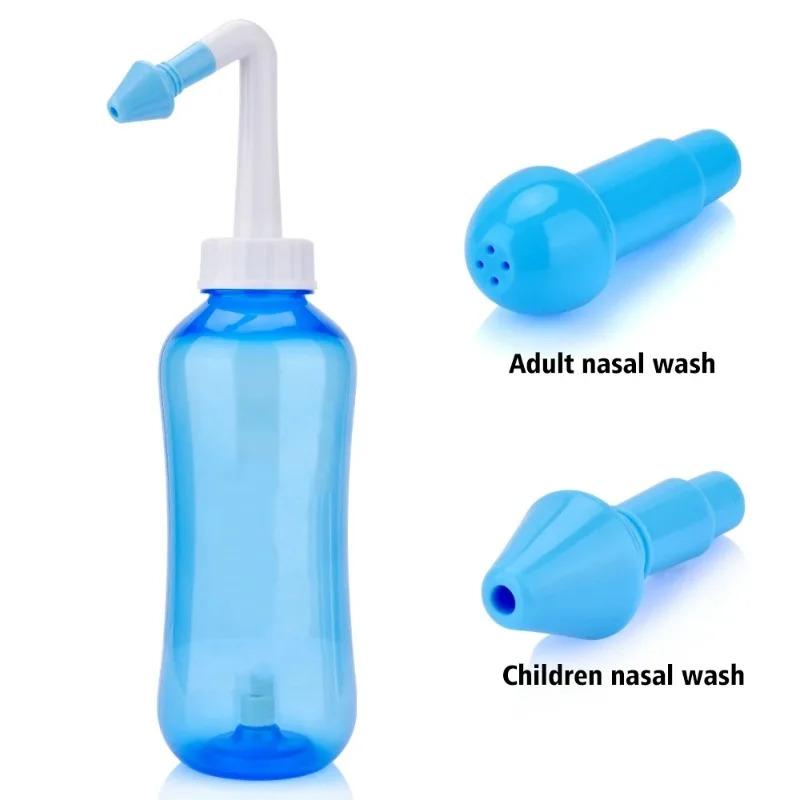 500ML Baby Nasal Irrigator Nasal Rinse Bottle Nose Wash Cleaner Nose Protector Avoid Allergic Rhinitis Adults Children Neti Pot