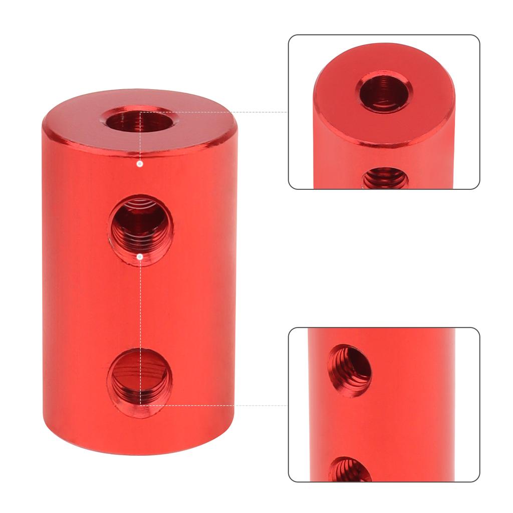 4 pcs 4-6mm Aluminum Alloy Red Rigid Coupling Set L20x12mm for RC Airplane Boat Motor Accessories with M4 Screws Wrench Shaft Coupler