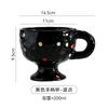 Retro Creative Ceramic Mug Hand Drawn Irregular High Legged Coffee Mug Milk Tea Cup Beverage Cup Household Tea Cup Water Cups