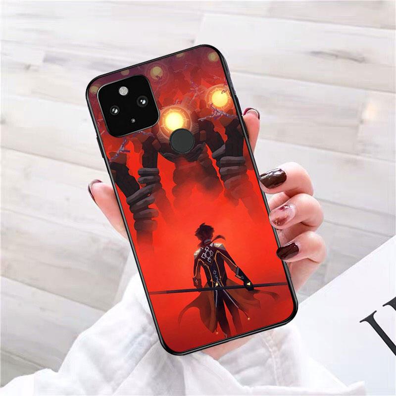 Zhongli Genshin Impact Phone Case for Google Pixel 7 Pro 7 6A 6 Pro 5A 4A 3A Pixel 4 XL Pixel 5 6 4 3 XL 3A XL 2 XL
