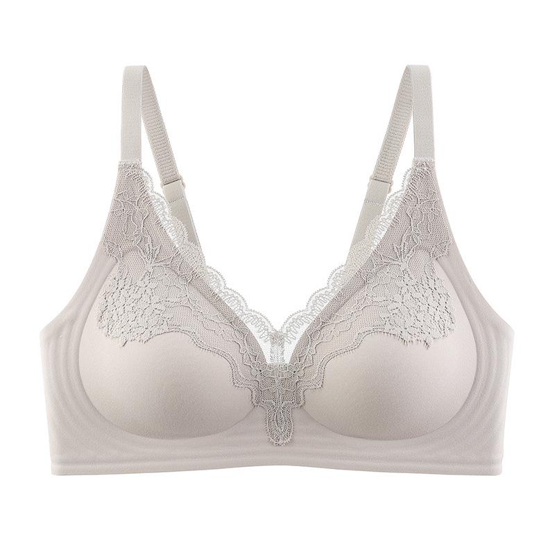 Wysokiej jakości biustonosz push-up z koronkowym wykończeniem: Bez fiszbin, Miękkie wsparcie, Oddychający, z żelowymi paskami dla małego biustu