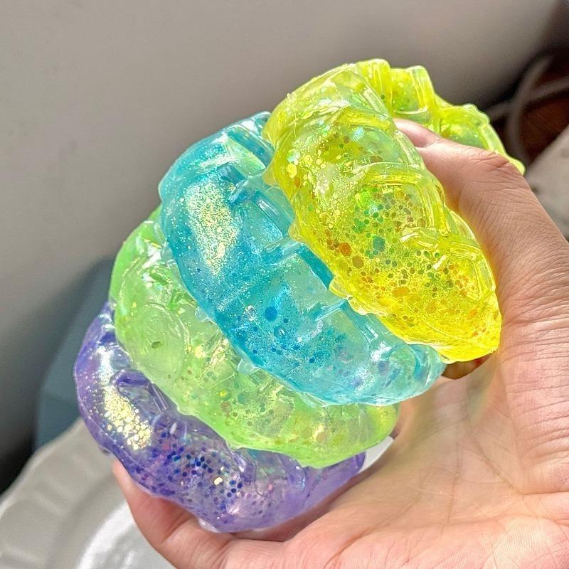 Squishy Glitter Maltose Fidget Toy Soft Bread Maltose Anti Stress Squeeze Toy Relieve Anxiety Decompressions Vent Squeeze Toy