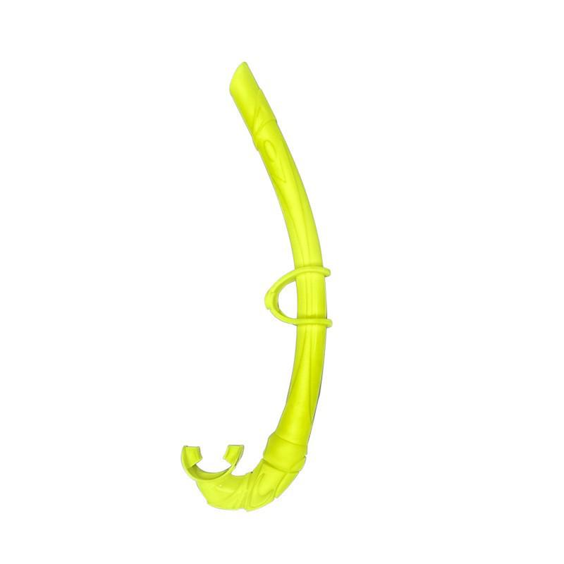 Foldable Freediving Snorkel with Curved Silicone Mouthpiece - Soft, Comfortable, and Durable Tube. One Size