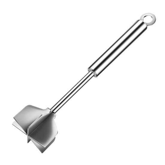 Meat Chopper Tool, Stainless Steel Ground Beef Crusher with 6 Blades, Hamburger Masher for Turkey Chicken, Potato Masher & Food Processor