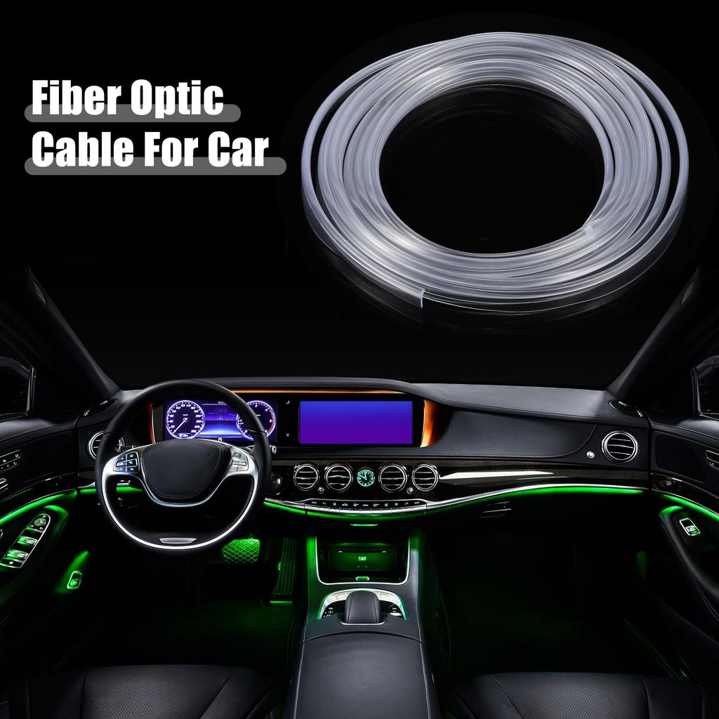 ACROPIX Fiber Optic Cable Skirt Side Glow Car Light Decoration Universal 3mm 2.5M Clear 1pcs