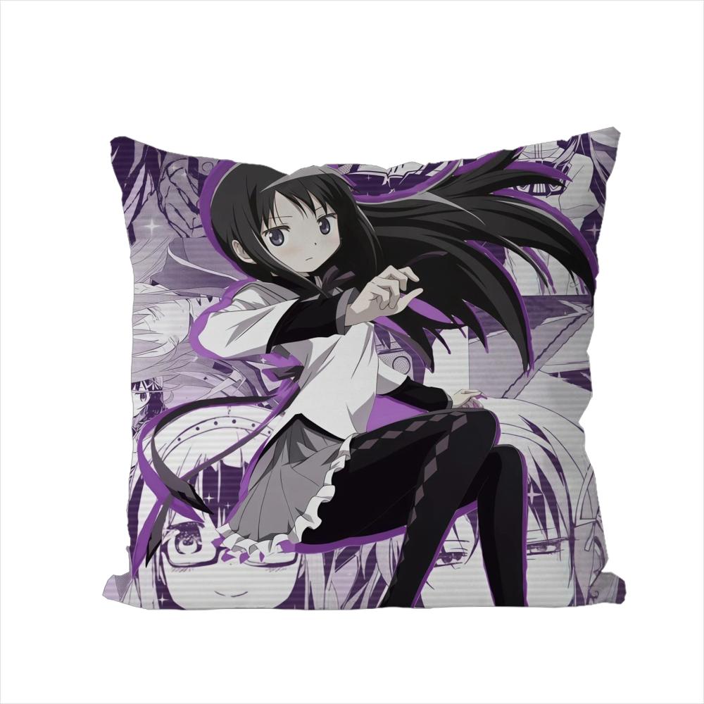 Puella Magi Madoka Magica Pillow Case For Car Sofa Decorative Home Doublesided Print Plush Square Throw Pillow Cushion Cover