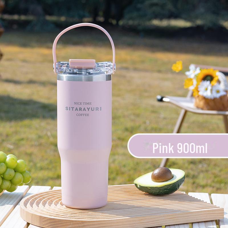 High-Quality Stainless Steel Thermos with Dual Straw - Perfect for Fitness Enthusiasts and Car Use