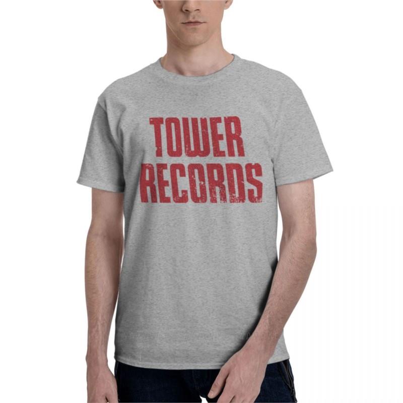 Summer tshirt men Tower Records Essential TShirt korean fashion tshirts for men male top teeshirts S