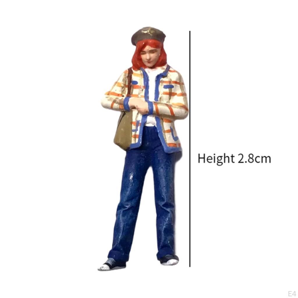 Fashion Woman Resin Miniature Figure for Model Railroads and Gardens