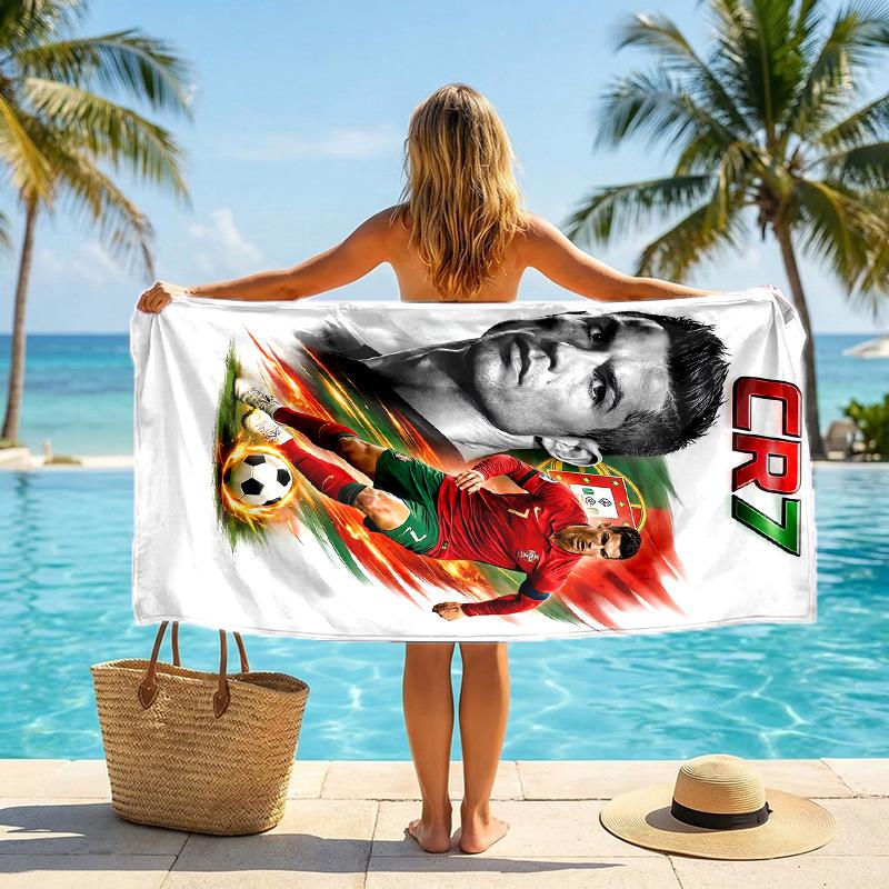 Asciugamano da Spiaggia Cristiano Ronaldo Morbido Microfibra Asciugamano Estivo Asciugatura Rapida Assorbente per Spiaggia Piscina Viaggio