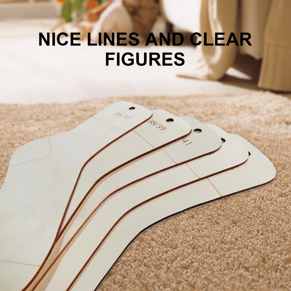 5 Pcs Sock Boards Set Wood Socks Template Knitting Aid Socks Knitting Stencils Socks Knitting Chart for Craft Hobbyist
