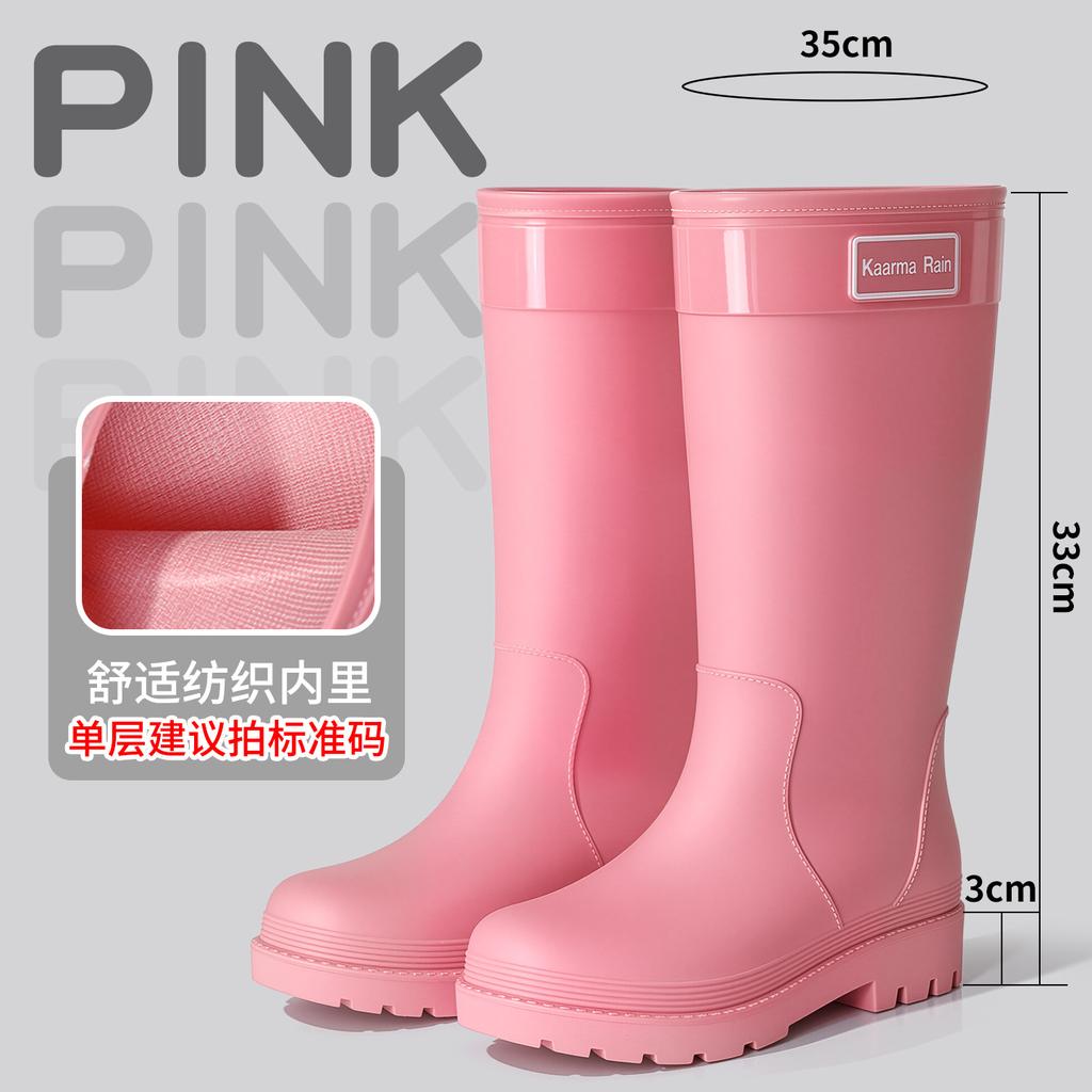 Fashion Fashion Rain Shoes Women Adult Short Water Shoes Anti-slip Rain Boots Outside Water Thickened Kitchen Work Waterproof Simple