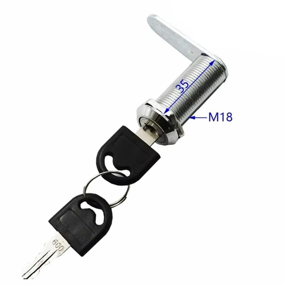 Practical 16/20/25/30mm Cam Lock Silver Easy Replacement Door Lock with 2 Keys Metal Cabinet Drawer Lock Drawer