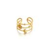 Anello da donna alla moda in 1 pezzo Anello da donna Anello in metallo Anello lucido Anello in metallo Regalo per le vacanze