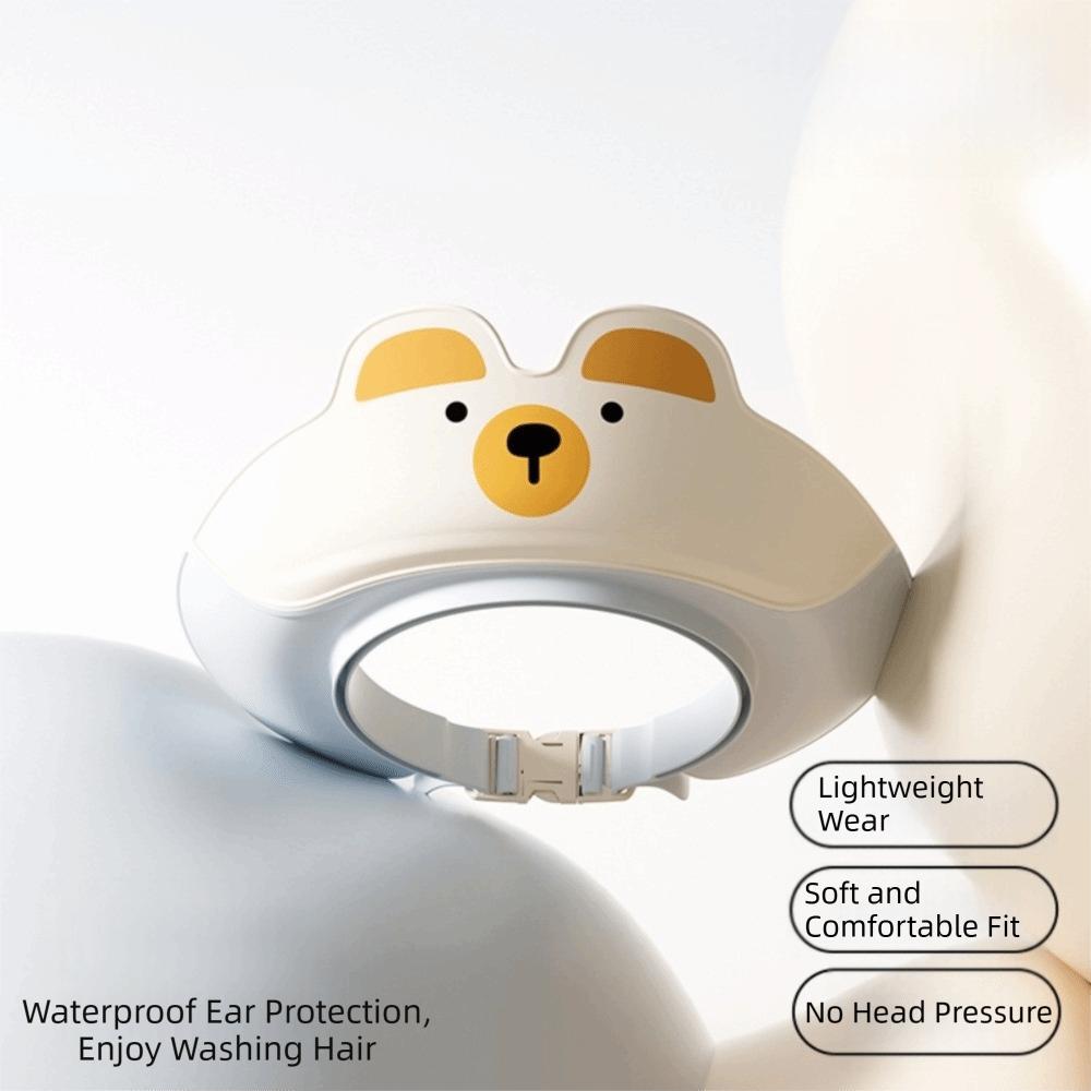 Adjustable Waterproof Baby Bath Hat Upward Brim Baby Bath Protective Cap  Children синий