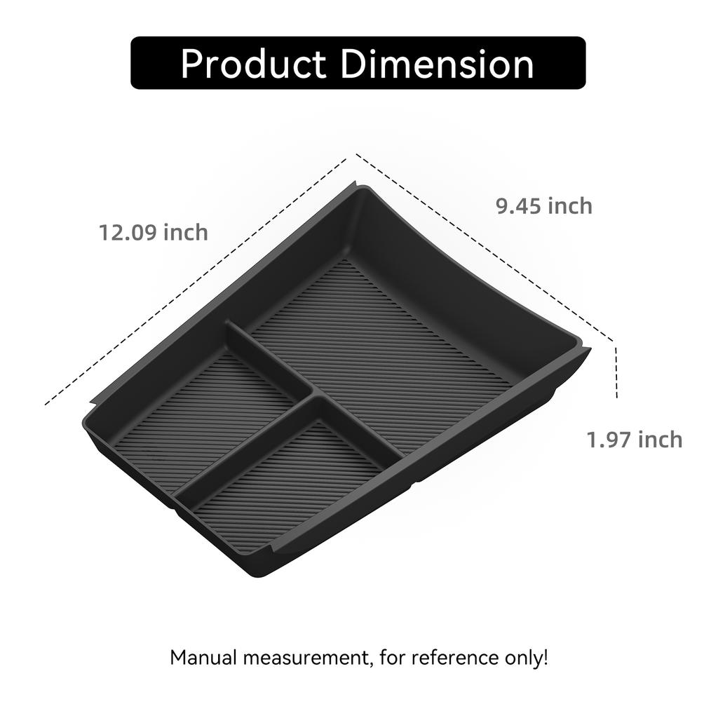 for Nissan Rogue/X-trail T33 2025-2026 Center Control Lower Layer Storage Box Car Accessories Organizer Tidying TPE Black
