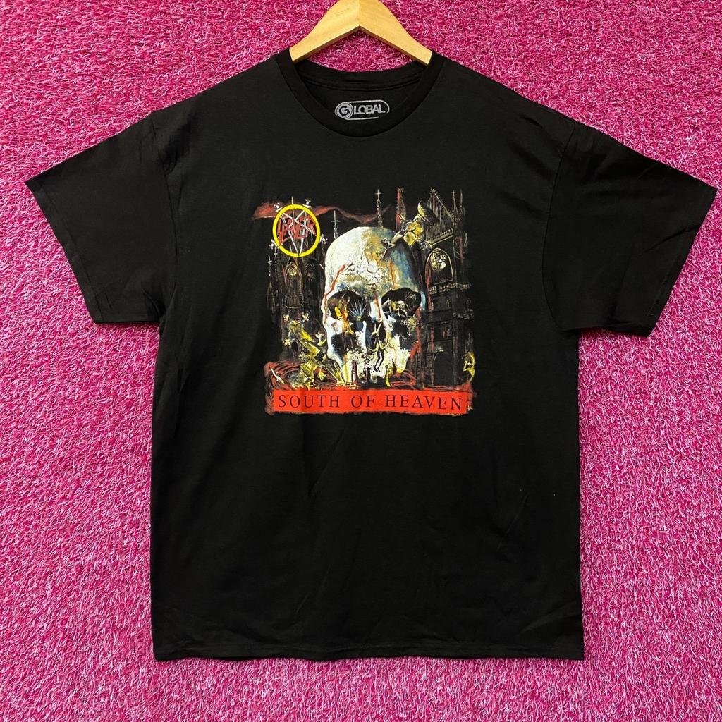 Slayer South Of Heaven Album Cover 100% Cotton T-shirt Mens Tees Top
