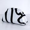 New Crochet Design Knitted Clutch Bag Portable Casual Cosmetic Bag Colorblock Handbag Women
