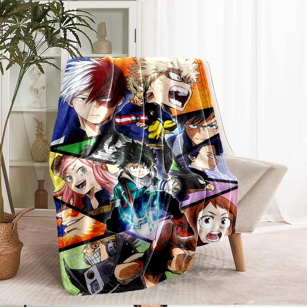 My Hero Academia Theme Printed Blanket - Perfect for Couch, Bed, Travel & Outdoor Use | Machine Washable, Cozy & Durable.