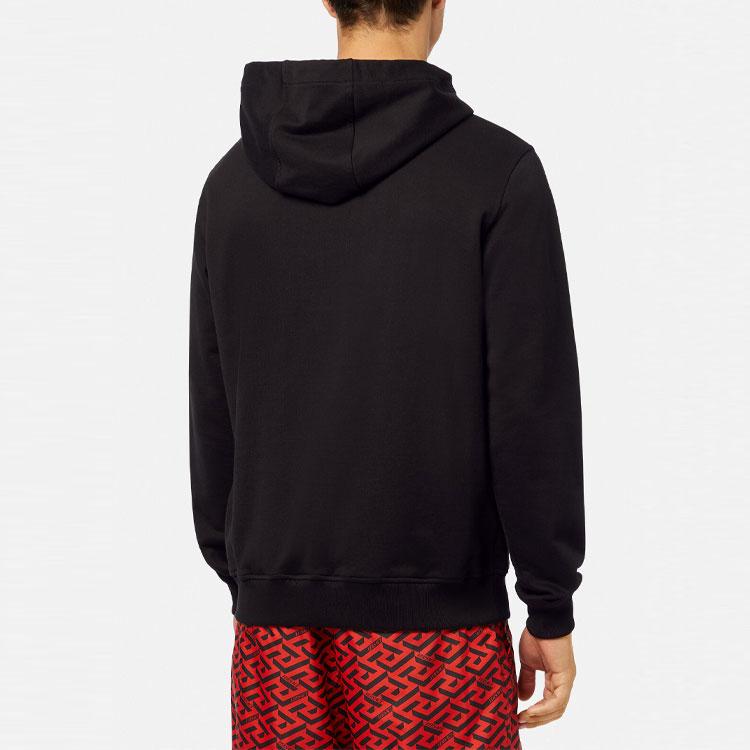Versace Sweatshirts Men's Black Hooded Moderate 1004211-1A03053-1B000