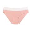 Sexy Seamless Women's Briefs Lace Trim Spliced Ice Silk Panties One-piece Low-rise Close-fitting Triangle Underwear