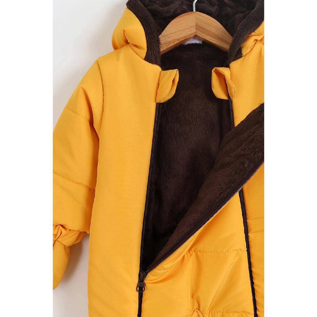 Non-marking Cold Proof 100% Cotton Hooded Winter Girl Boy Baby Astronaut Jumpsuit Cosmonaut