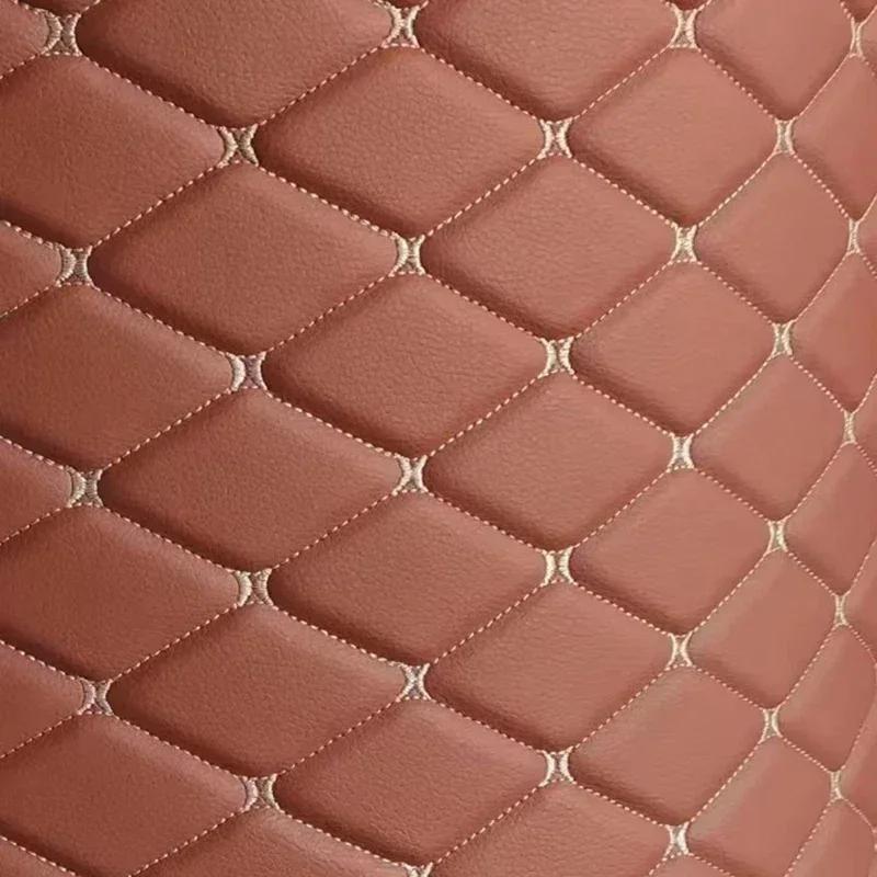45*160cm Synthetic Leather Fabric with Sponge Lining 0.7mm Artificial Embroidered Plaid Fabrics Car Seat Decoration Trims Craft