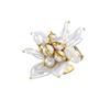 Wind Lady Ring Open Flower Inlaid Special-shaped Pearl Design Ring High Sense Index Finger Ring Female