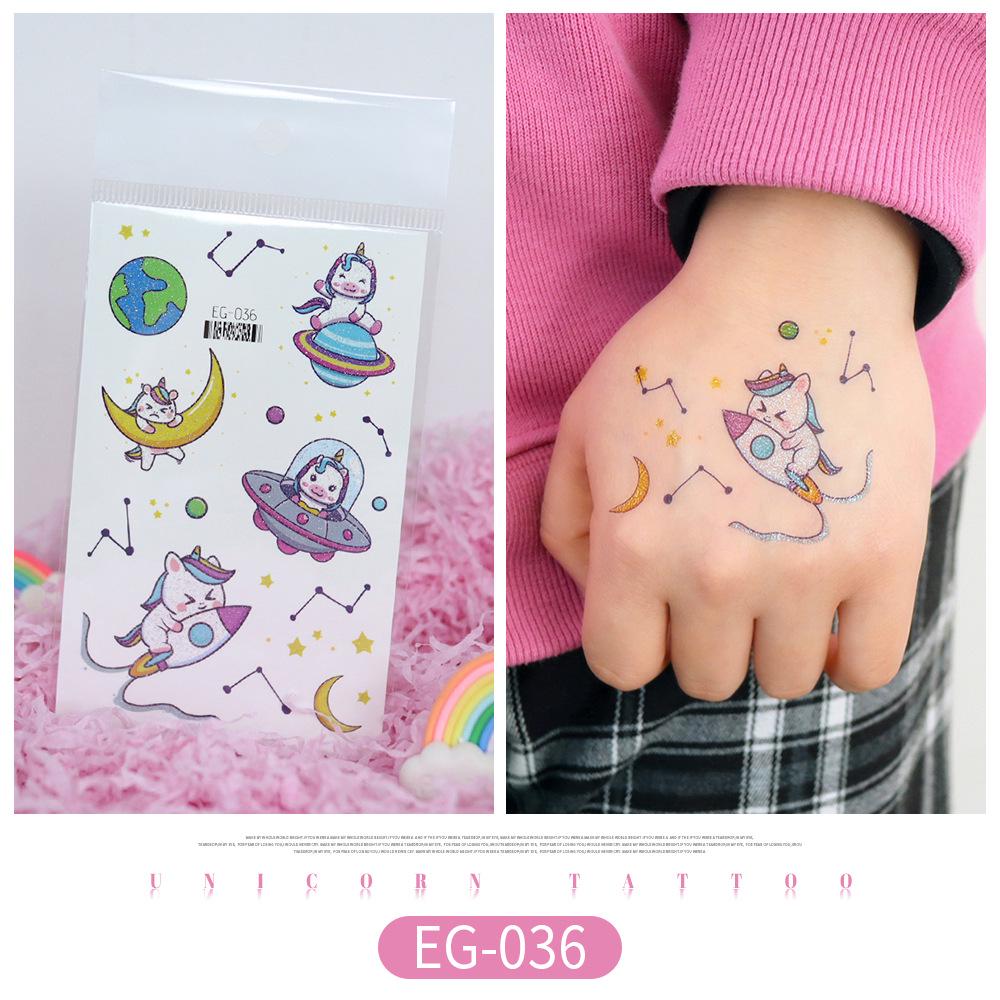 Ruikalong Sequin Mermaid & Butterfly Cartoon Tattoo Stickers for Kids 120*75MM