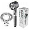 High Pressure Filter Shower Head 3 Modes One-key Stop Water Massage Clean Powerful Pressurized Shower Nozzle