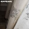 1 szt. NAPEARL Vintage w stylu wiejskim, kwiatowy nadruk, frędzle, półzaciemniająca zasłona na małe okno, do kuchni, sypialni, salonu, na balkon, dekoracja domu