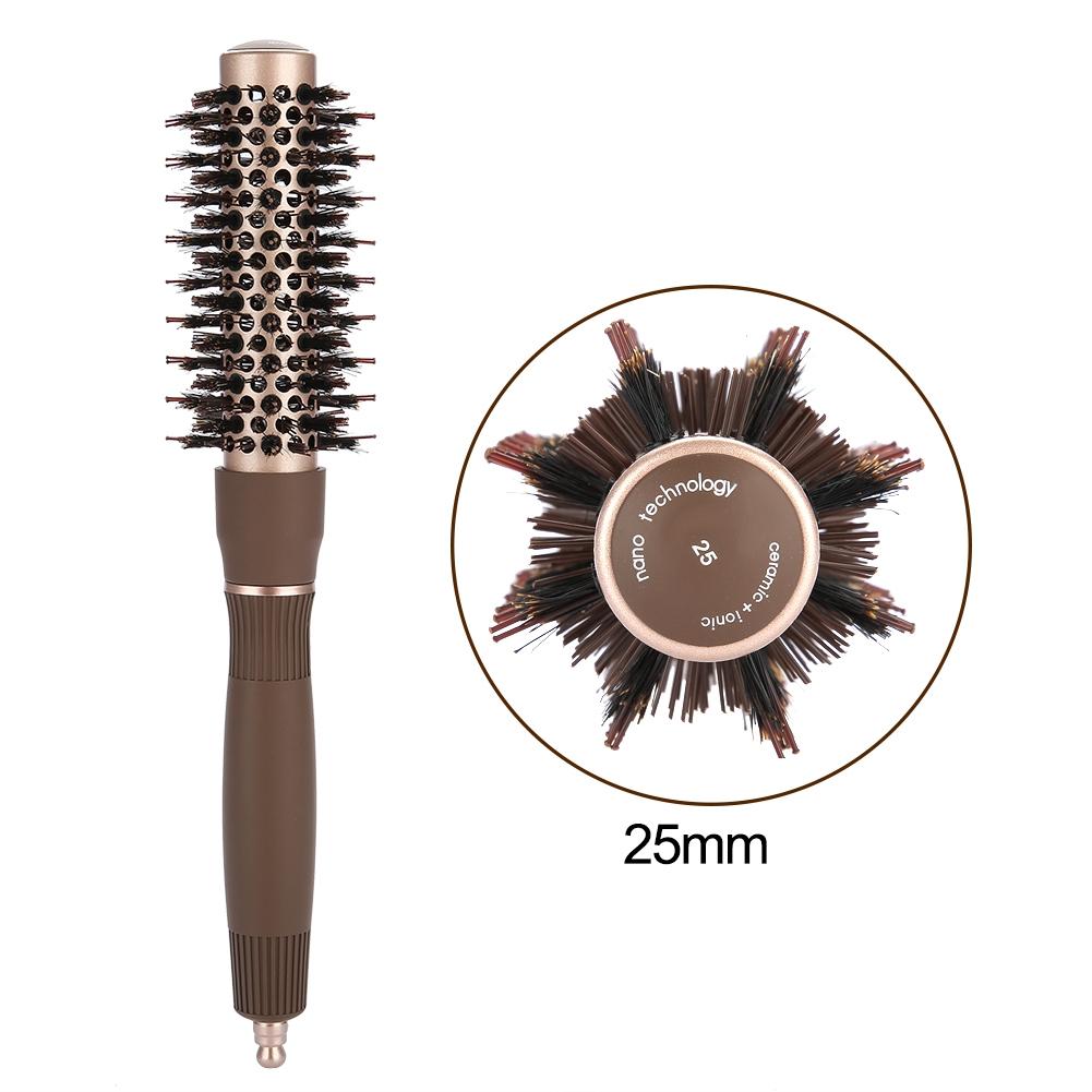 

Высококачественная круглая расческа для волос с анионным антистатическим эффектом, щетка для укладки волос в салоне, кофе(53мм)