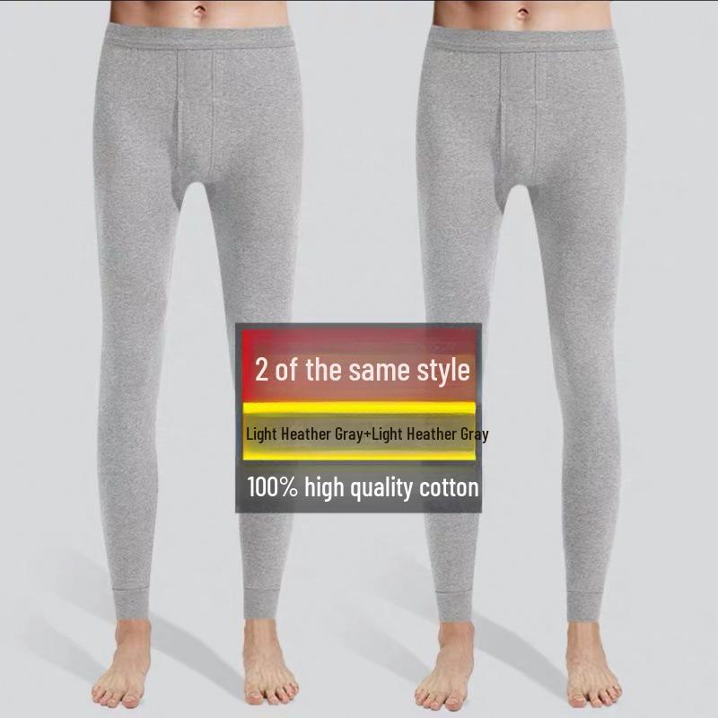 Men's 100% Cotton Lightweight Autumn Trousers - Warm, Comfortable Winter Base Pants