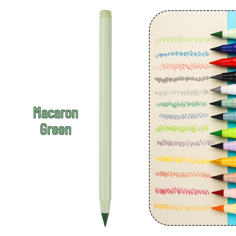 Erasable Posture Correcting Eternal Pencil - 12 Colors, No Sharpening Needed, Durable Lead, Perfect for Kids' Drawing.