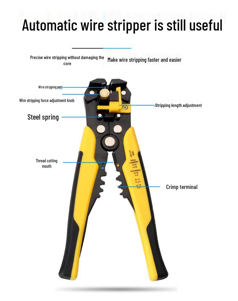 Multi-functional Automatic Wire Stripper & Crimping Pliers Tool