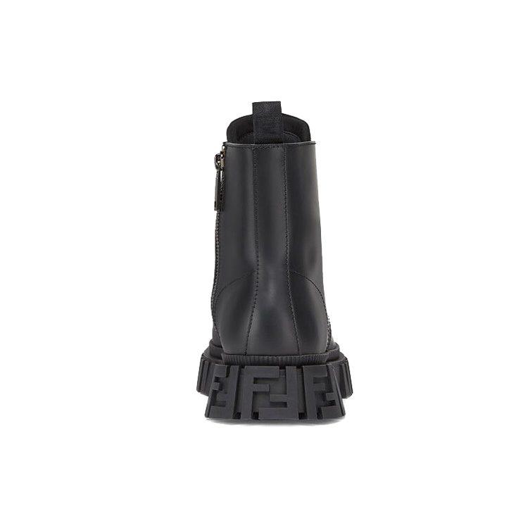 FENDI Force PU Combat Boots Men's Black 7U1447AD74F0ABB