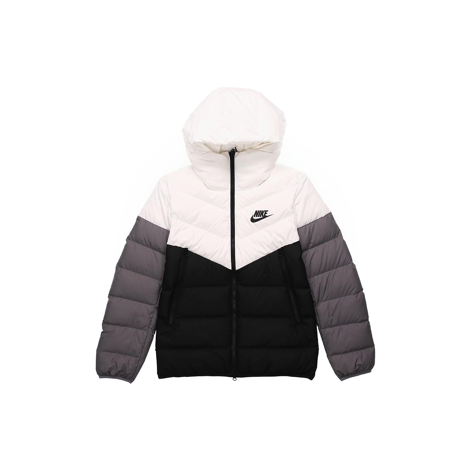 Nike Sportswear NSW Down Fill Colorblock Casual Sports Hooded Jacket Down Jacket Black White Men s CU0226-100 S