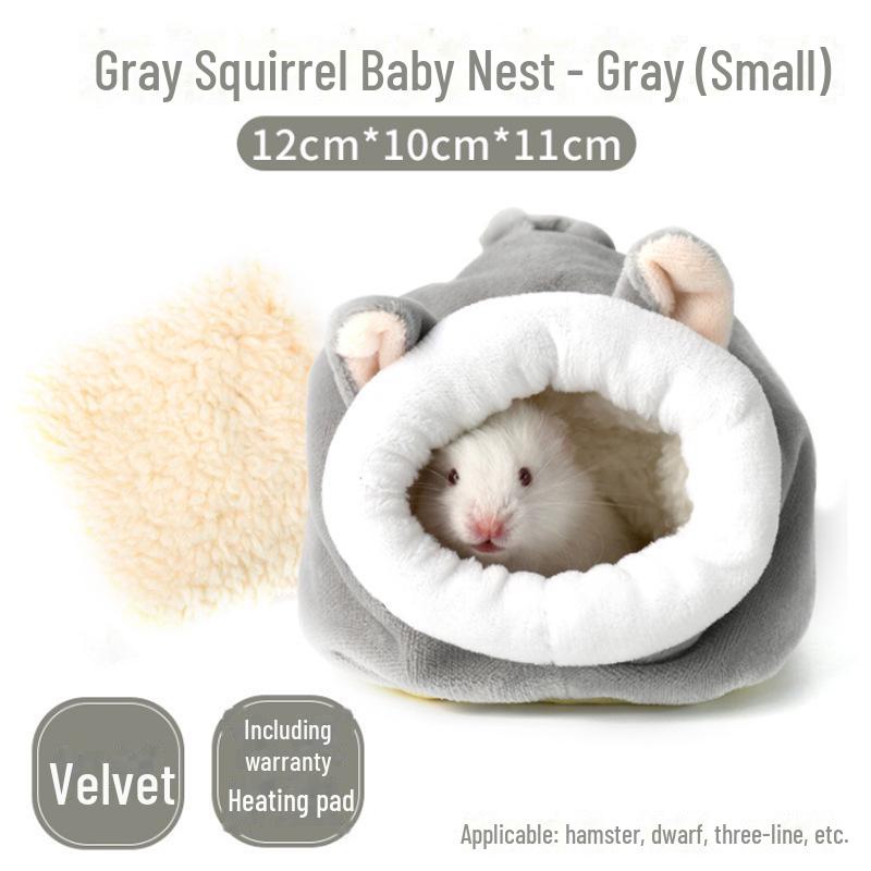 

Мультяшное гнездо для хомяка в виде медведя: Мягкая зимняя хлопковая кровать для маленьких питомцев See instructions