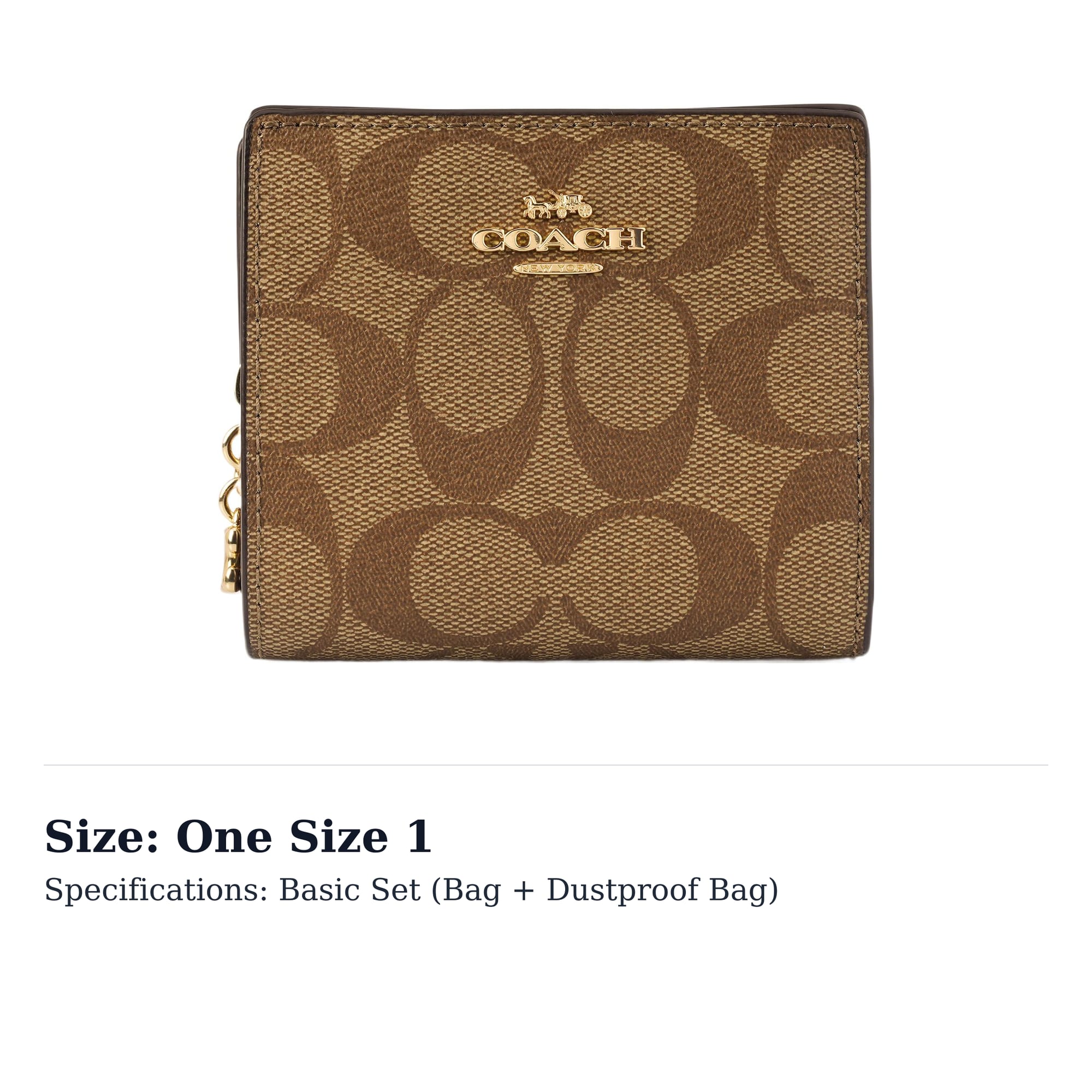 COACH Snap Wallet Coated Canvas With