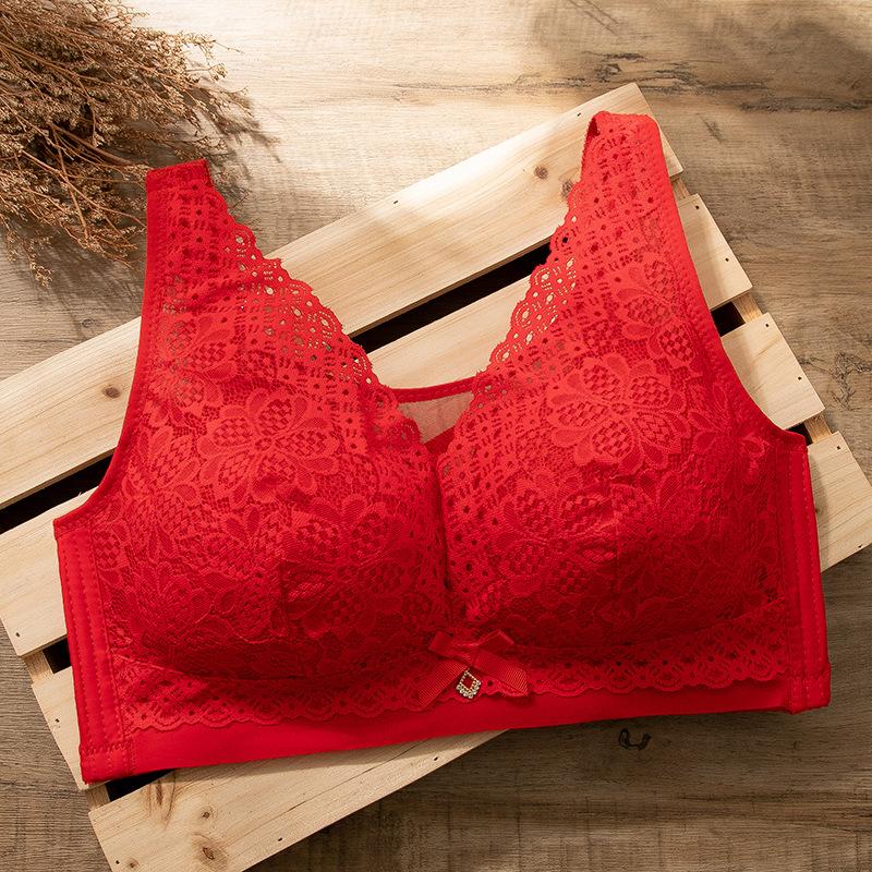 

мода Большая грудь благоприятна для кожи, не провисает и закрывает вторичную грудь. Сексуальный бюстгальтер для подруги удобен без бюстгальтера со стальным кольцом. 80 красный