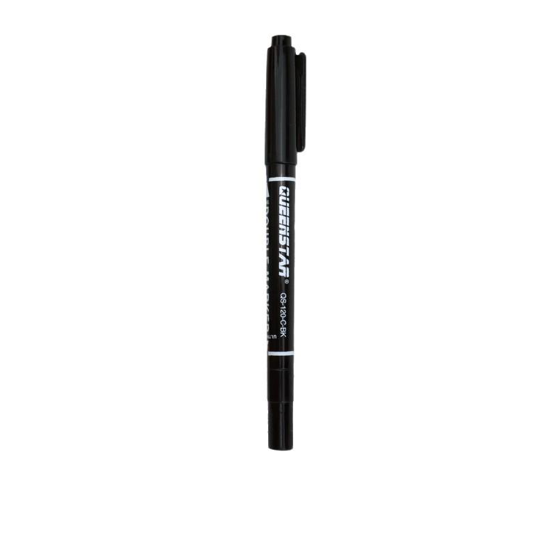 Compact Double-Ended Oil-Based Marker Pen Set - Black, Blue, Red Fine Liner, Quick-Drying & Fade-Resistant for Art & Painting