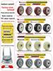 Nylon Swivel Caster Wheels: 2-6 inch Heavy-Duty Rubber & Flat Plate Options