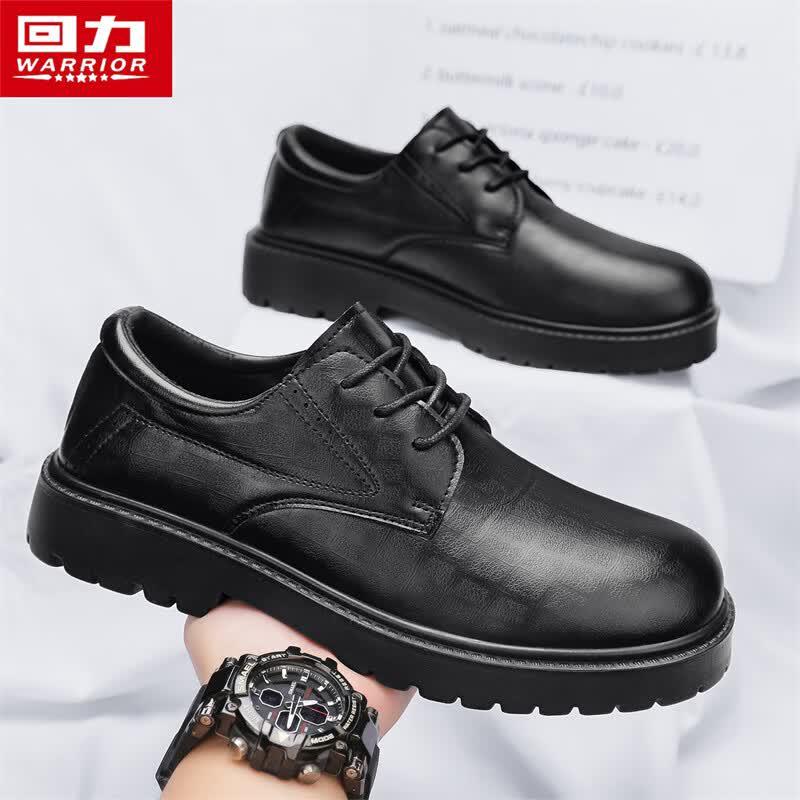 Warrior Men s English Style Business Leather Shoes 39 чёрный