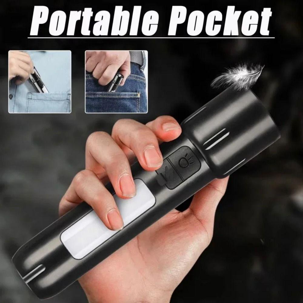 Rechargeable Strong Lighting Flashlight with 4 Lighting Modes Pocket Torch Floodlight  Fishing