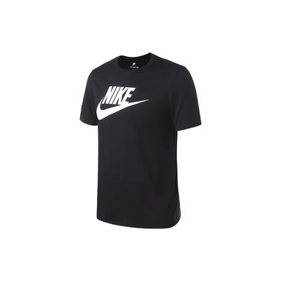 Großes Logo Print Rundhals T-Shirt Herren Oberteile Schwarz 940432-013